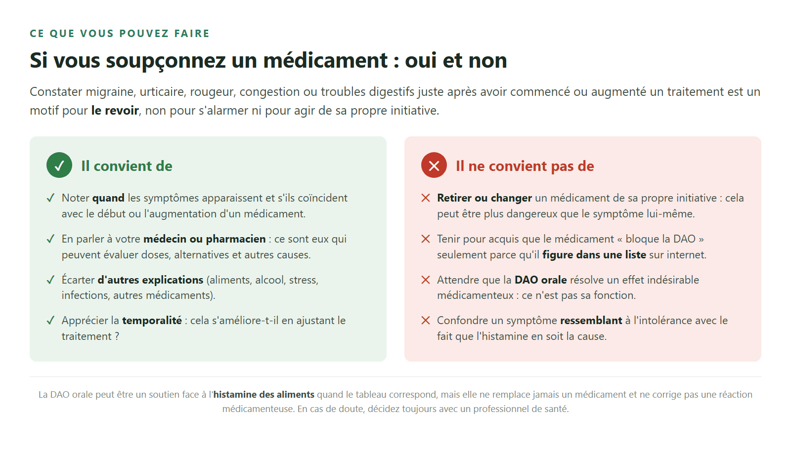 Ce qu'il convient de faire (et de ne pas faire) si vous soupçonnez qu'un médicament influe sur vos symptômes.